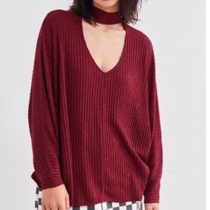 Urban Outfitters Sky Open Mock Neck Sweater